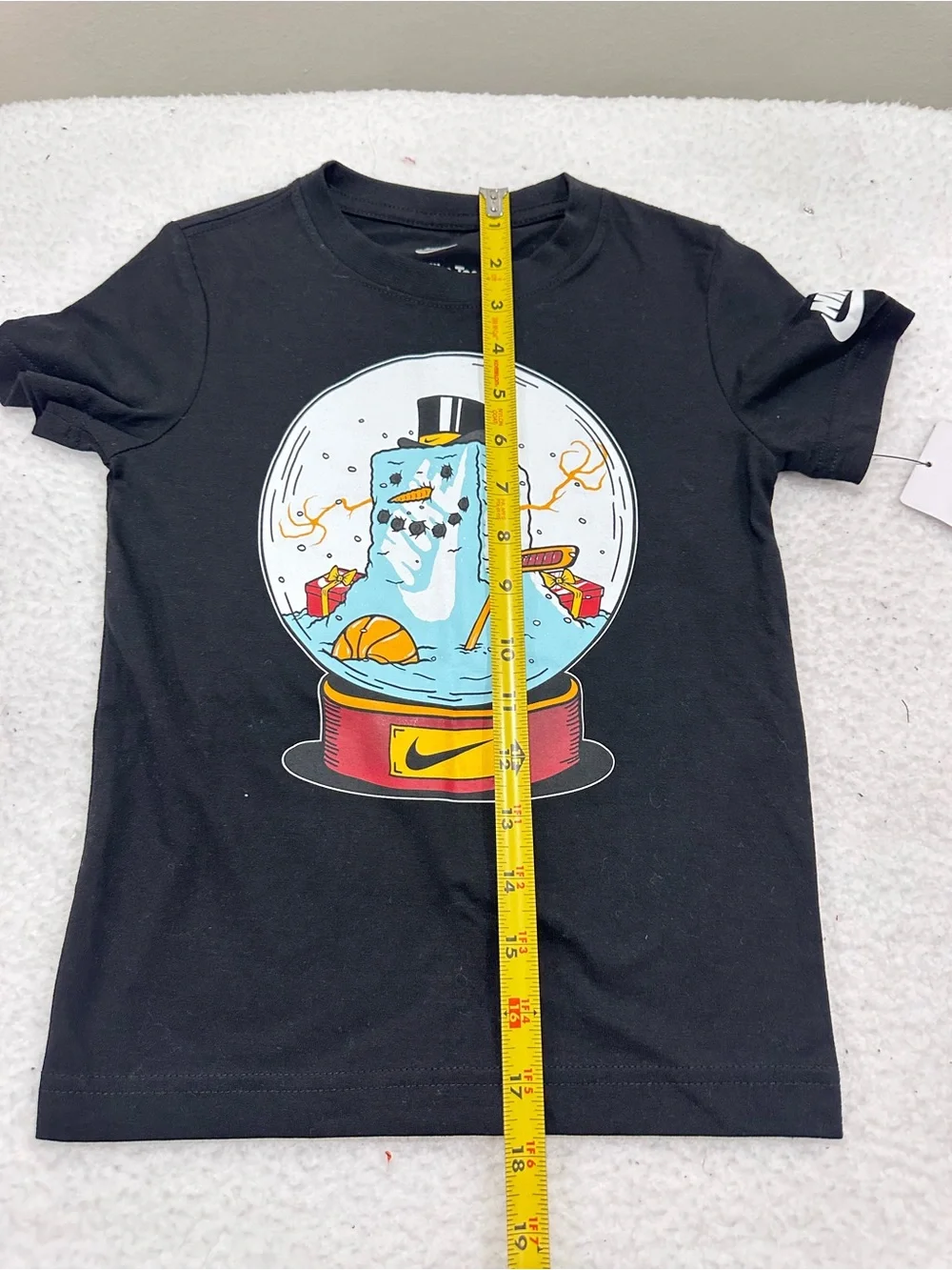 Nike Kids Black Graphic Snow Globe T-Shirt